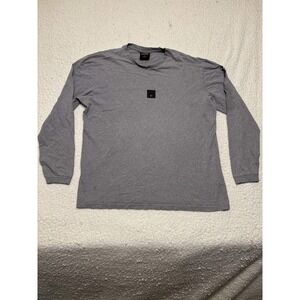 Nautica Competition Mens Long Sleeve T-shirt Gray Cotton Vintage Size M